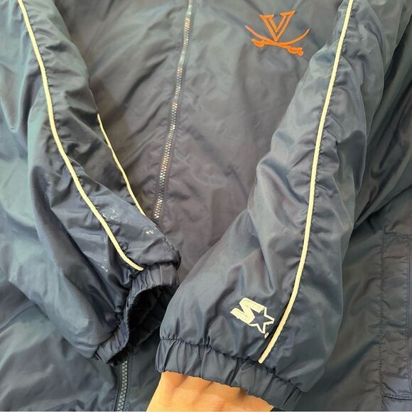 Vintage Starter Windbreaker Jacket UVA Cavaliers University of Virginia Full Zip - Picture 10 of 10